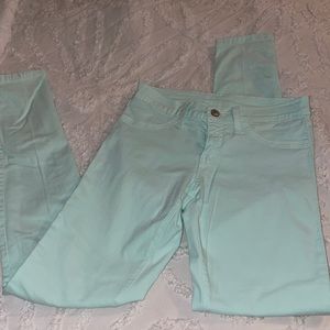 Super cute sea foam colored skinnies